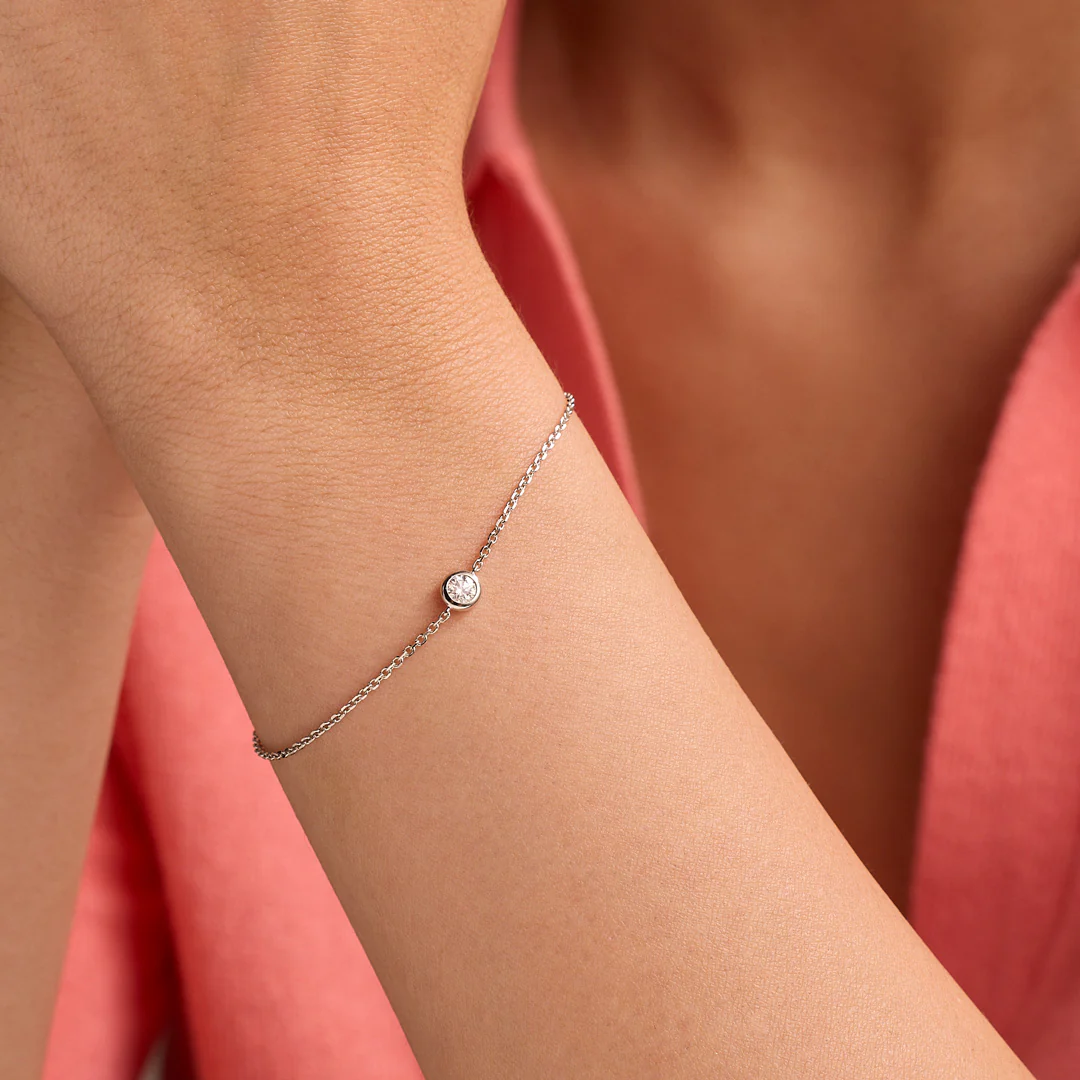 White Gold Diamond Bracelet - Image 2