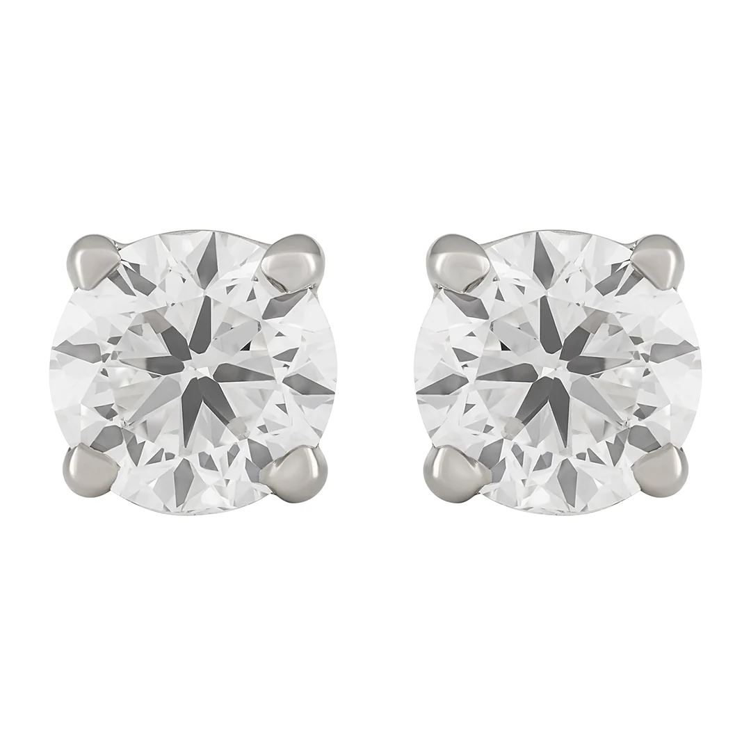 Diamond Classics 18ct White Gold Diamond Stud Earrings - Image 3