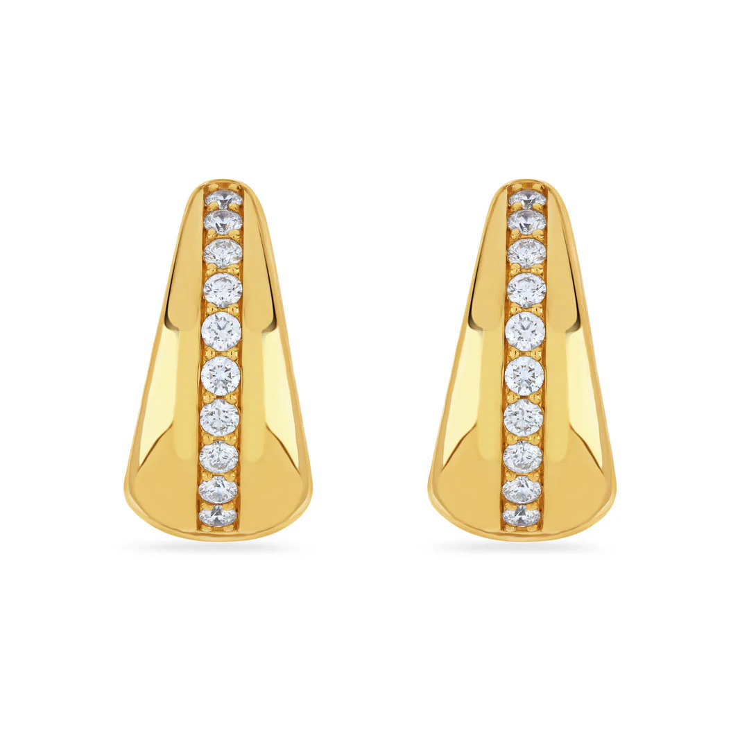 Day Diamonds Yellow Gold Diamond Hinged Hoop Earrings - Image 2