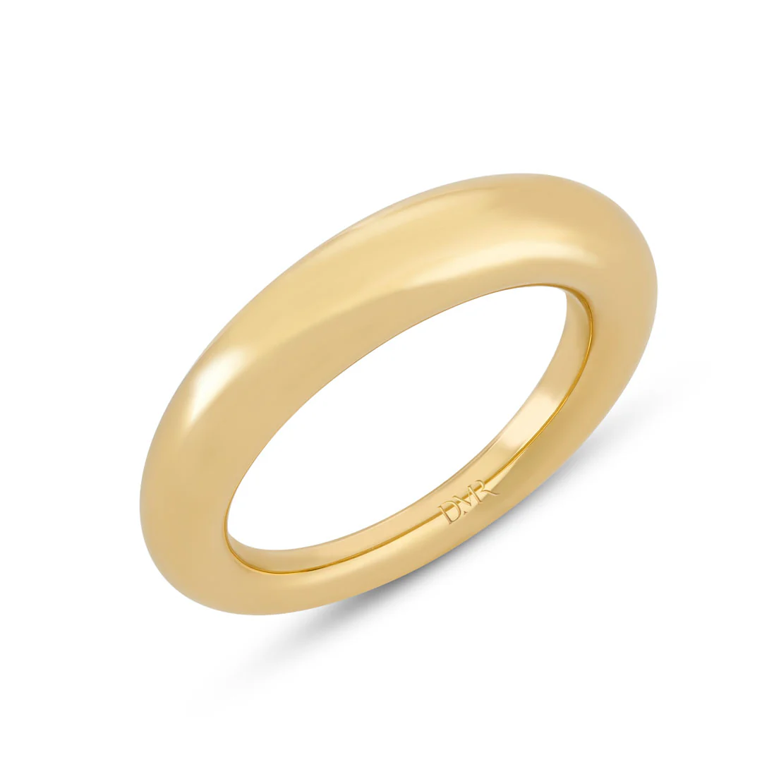 18ct Yellow Gold Domed Ring - Image 4