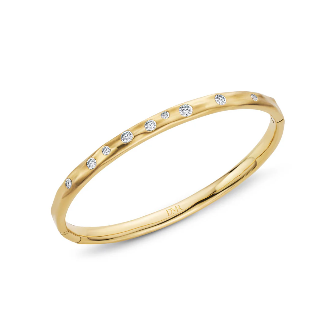 Cloud Nine 18ct Yellow Gold Diamond Bangle - Image 3
