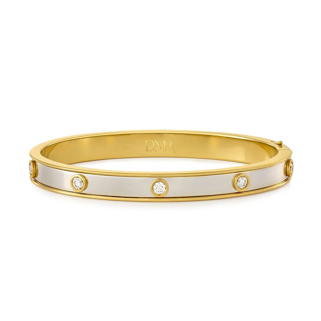 Day Diamonds Yellow & White Gold Diamond Bangle
