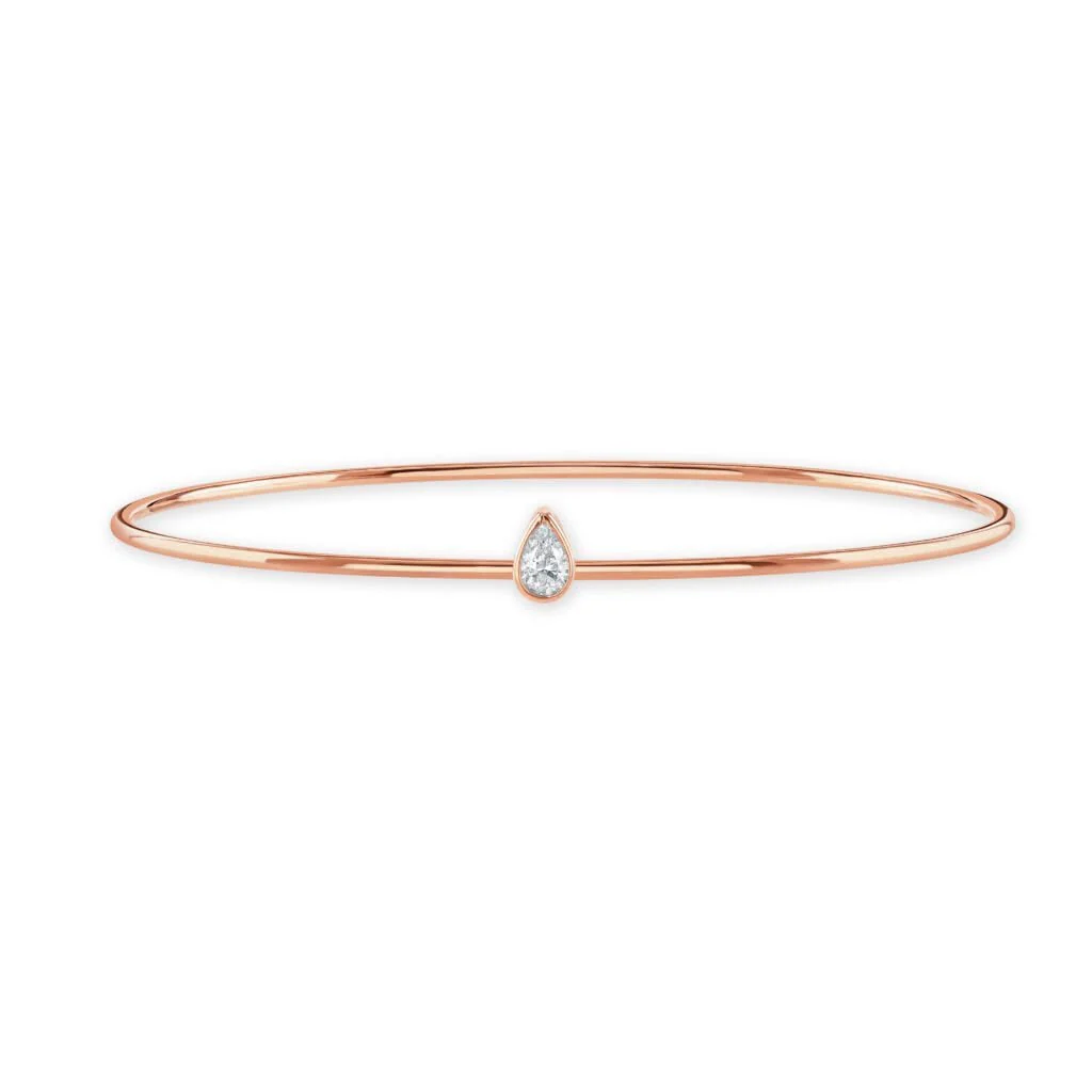 Diamond Classics Rose Gold Pear Cut Diamond Bangle