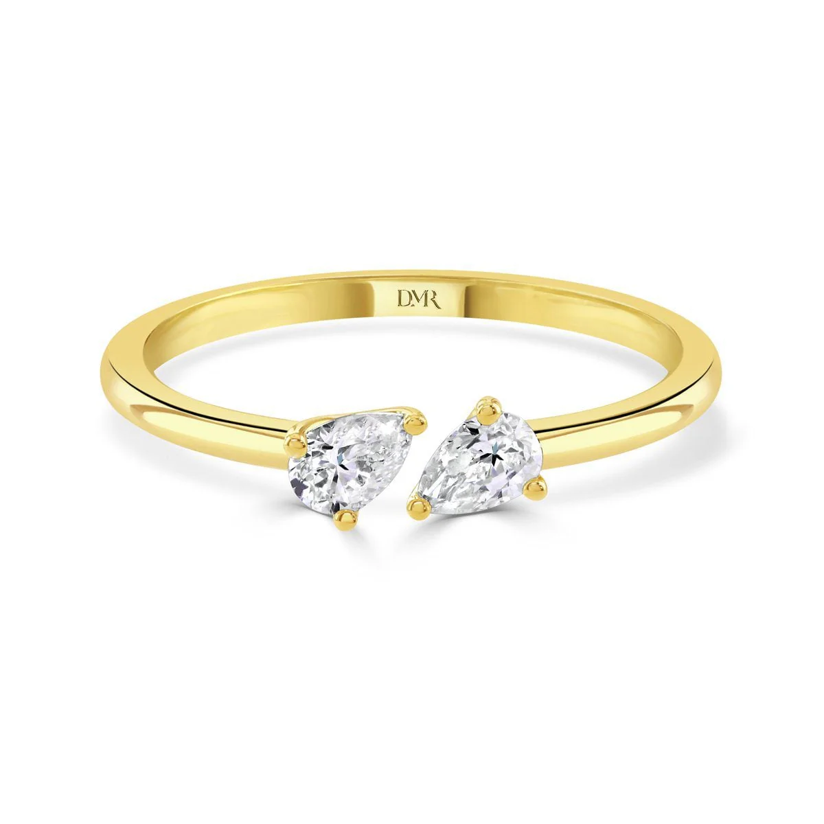 Ditto Yellow Gold Pear Shape Diamond Ring