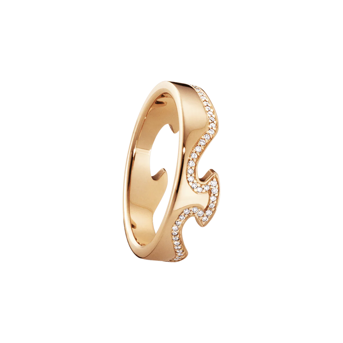 Fusion 18ct Rose Gold Diamond End Ring