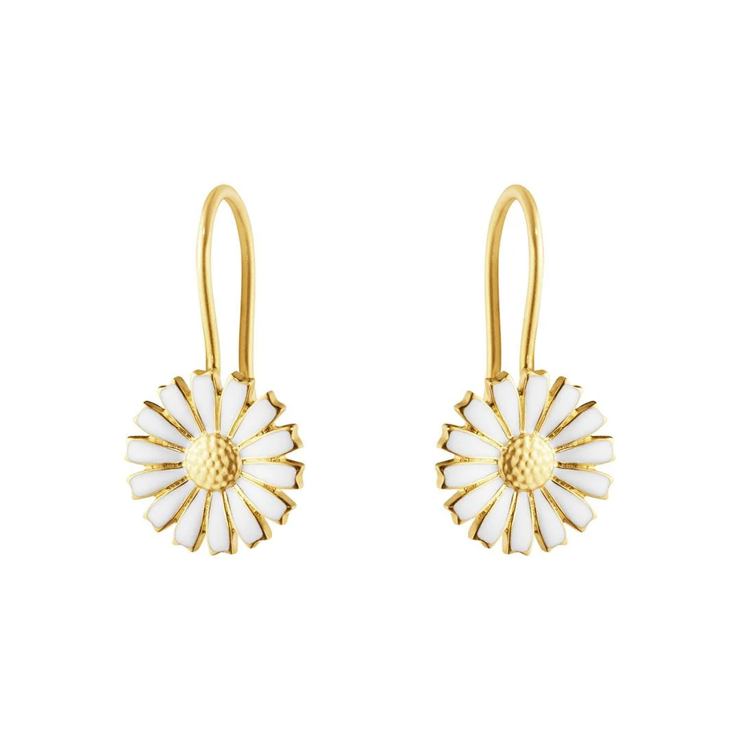 Gold Plated Sterling Silver Daisy Earrings