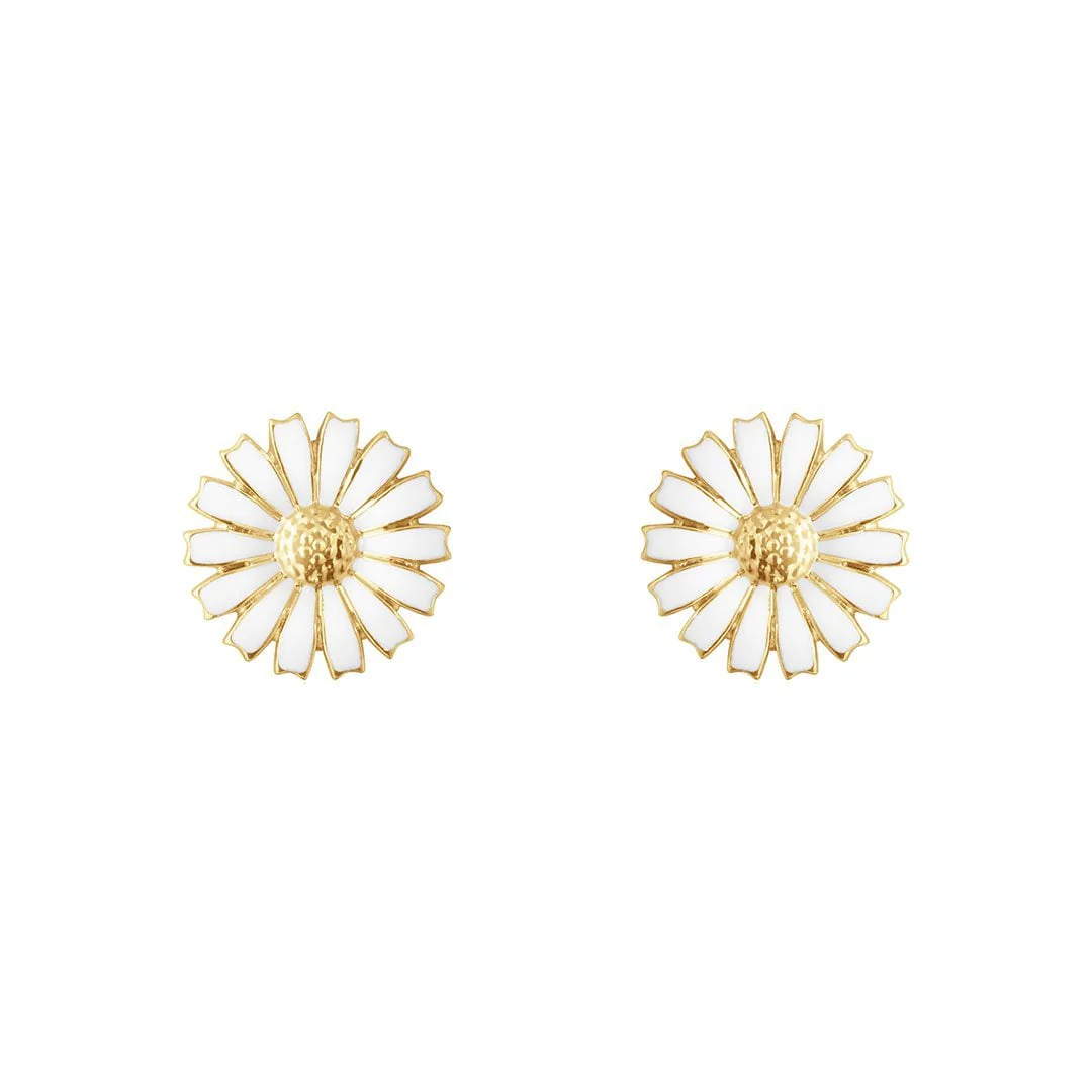 Gold Plated Sterling Silver Daisy Stud Earrings