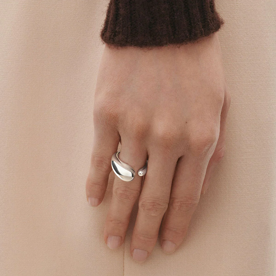 Mercy Large Sterling Silver Open Ring - Image 2