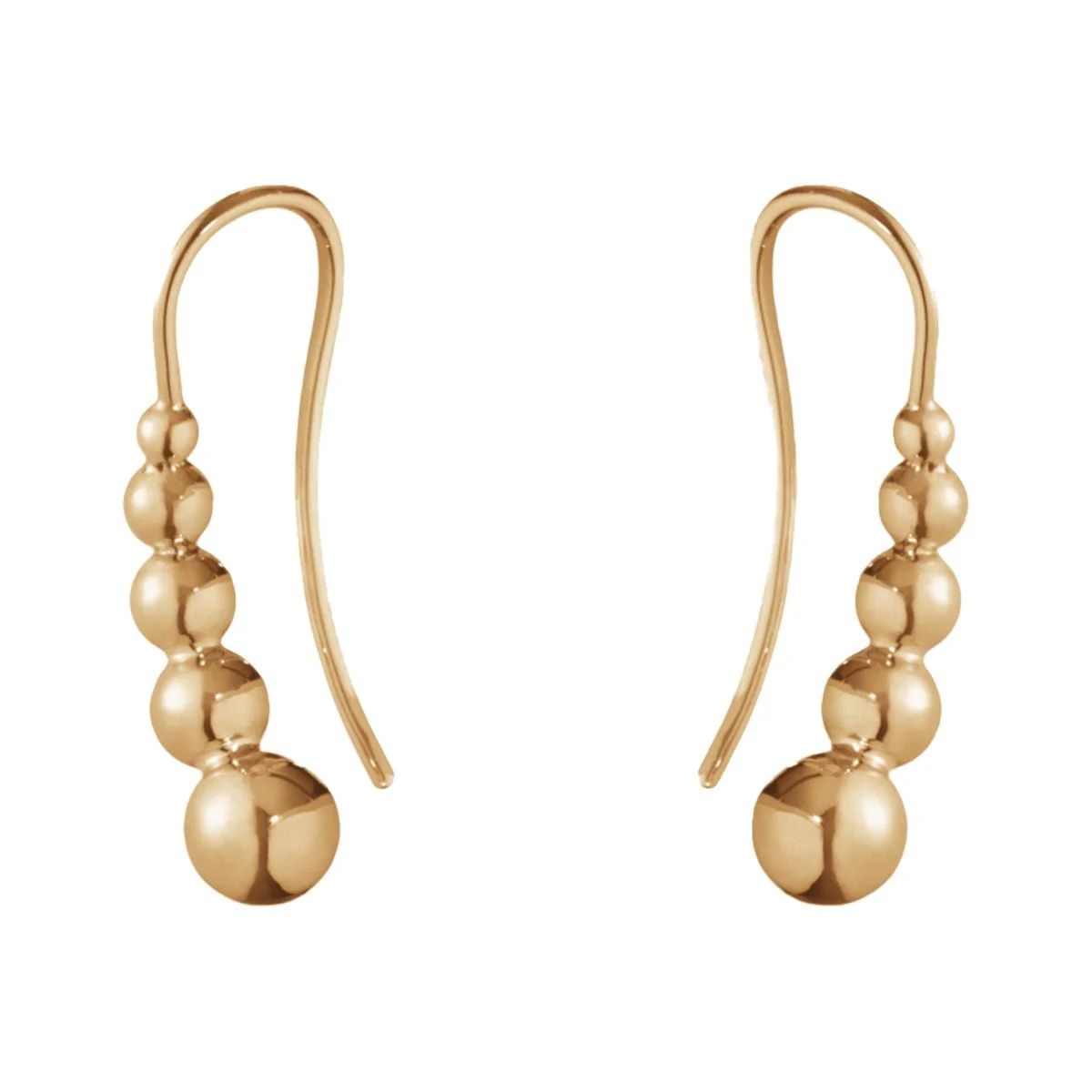 Moonlight Grapes 18ct Rose Gold Drop Earrings