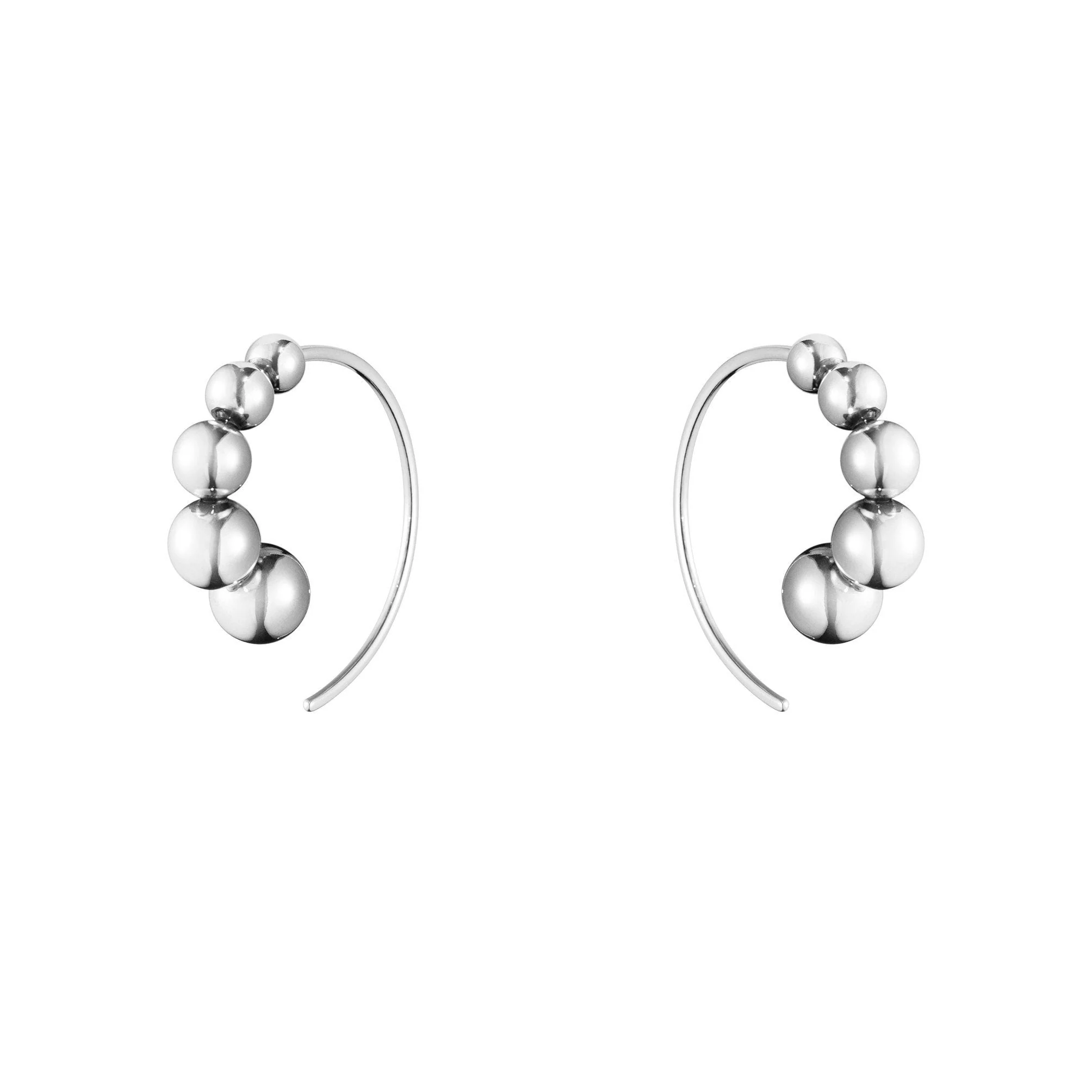 Moonlight Grapes Sterling Silver Hoop Earrings