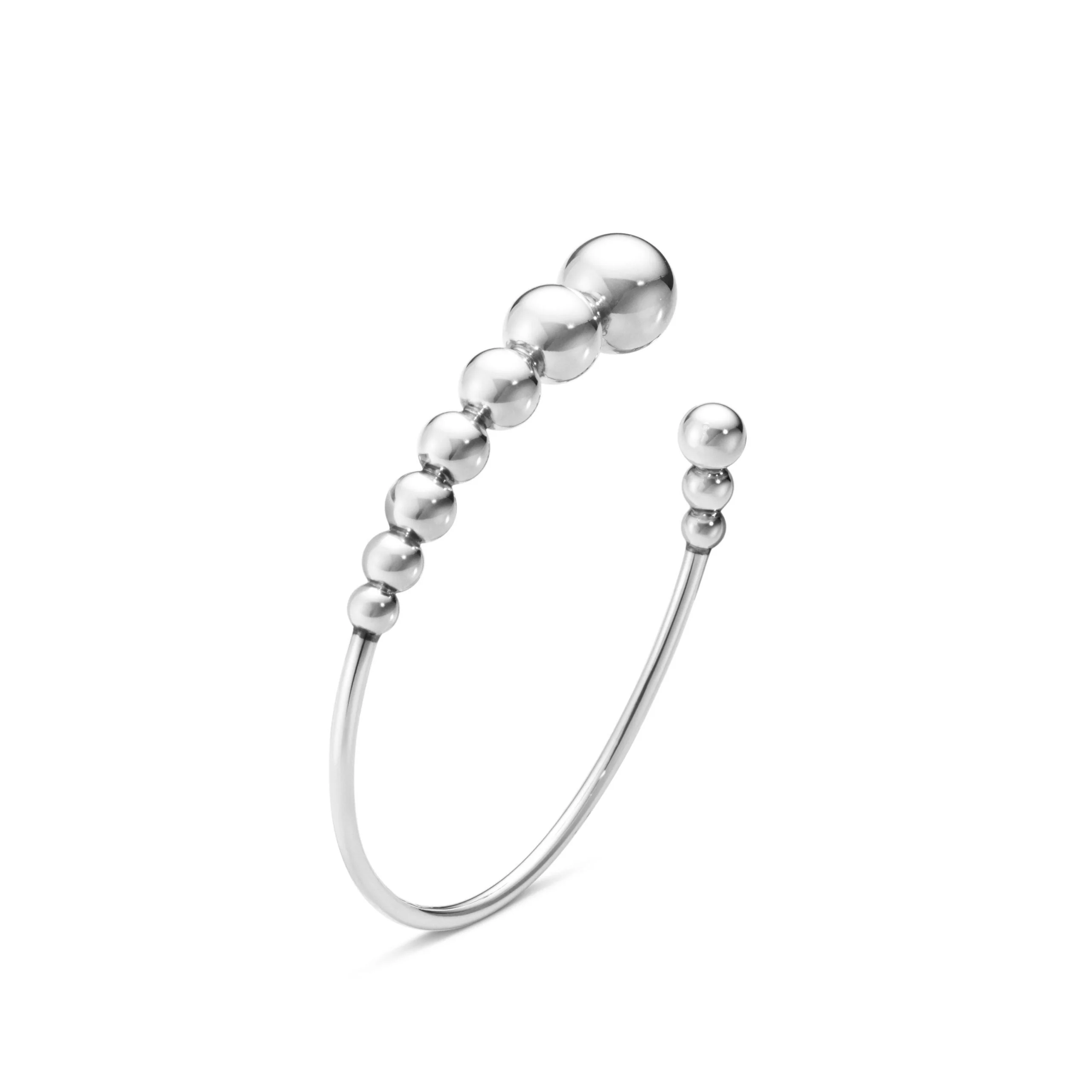 Moonlight Grapes Sterling Silver Open Bangle