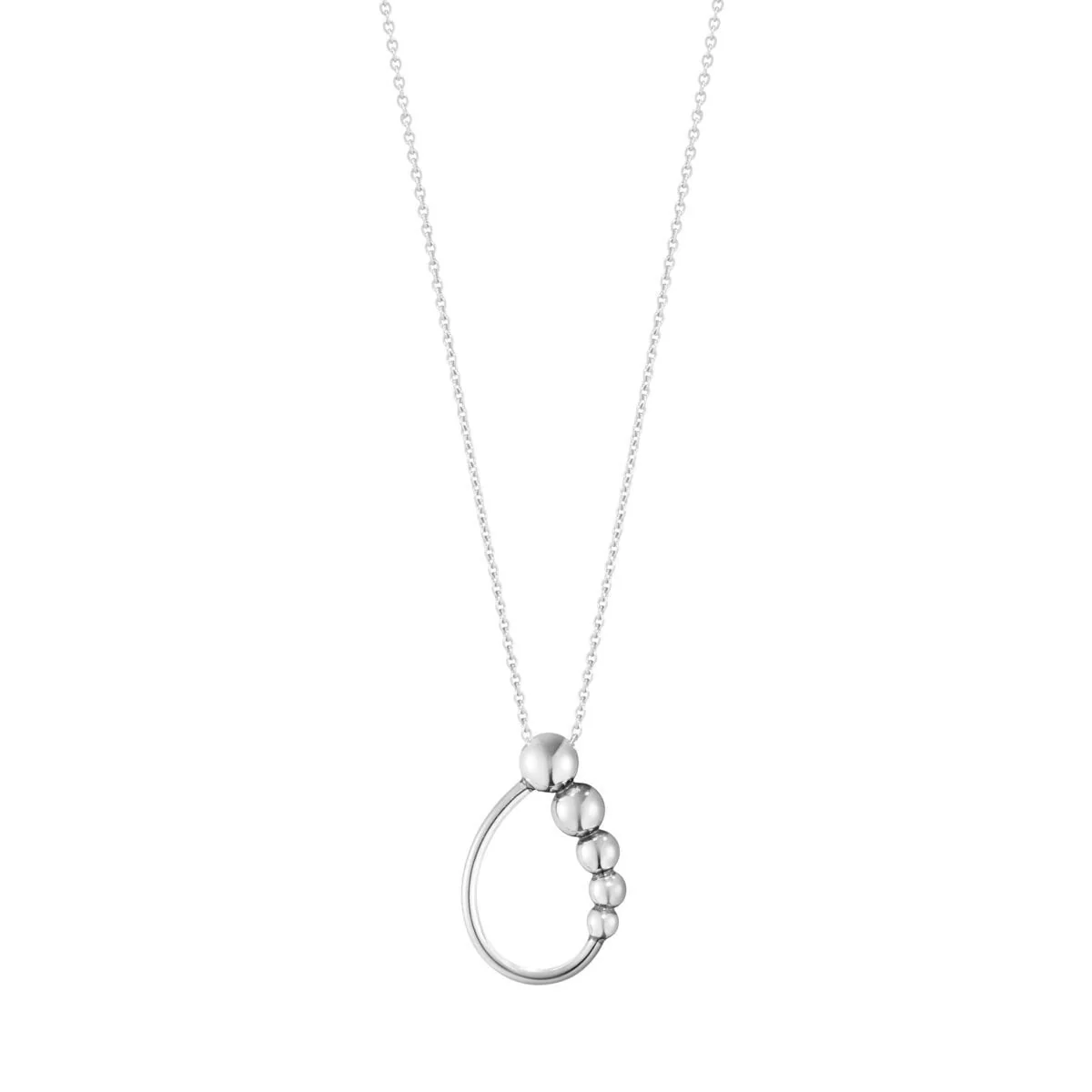 Moonlight Grapes Sterling Silver Open Loop Necklace