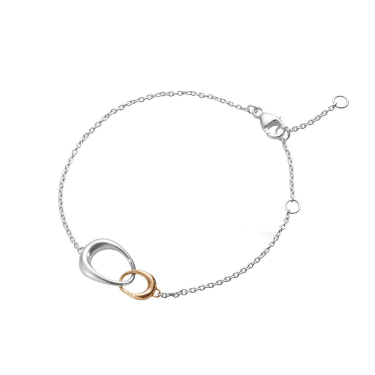 Offspring Sterling Silver &amp; 18ct Rose Gold Bracelet