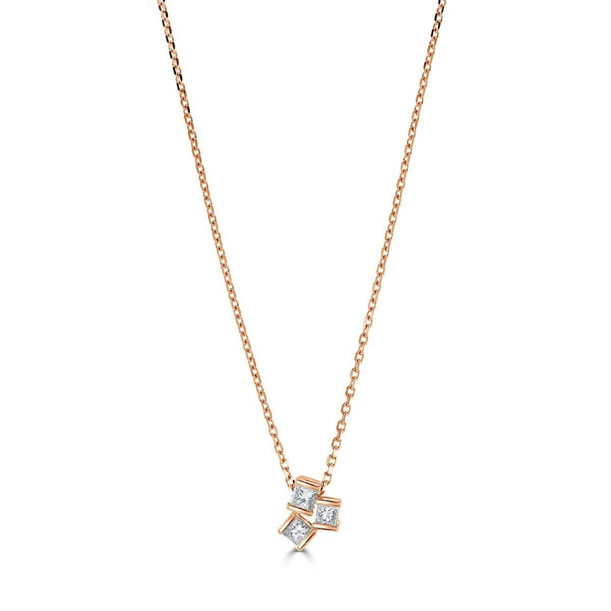 Hopscotch Rose Gold Small Diamond Pendant