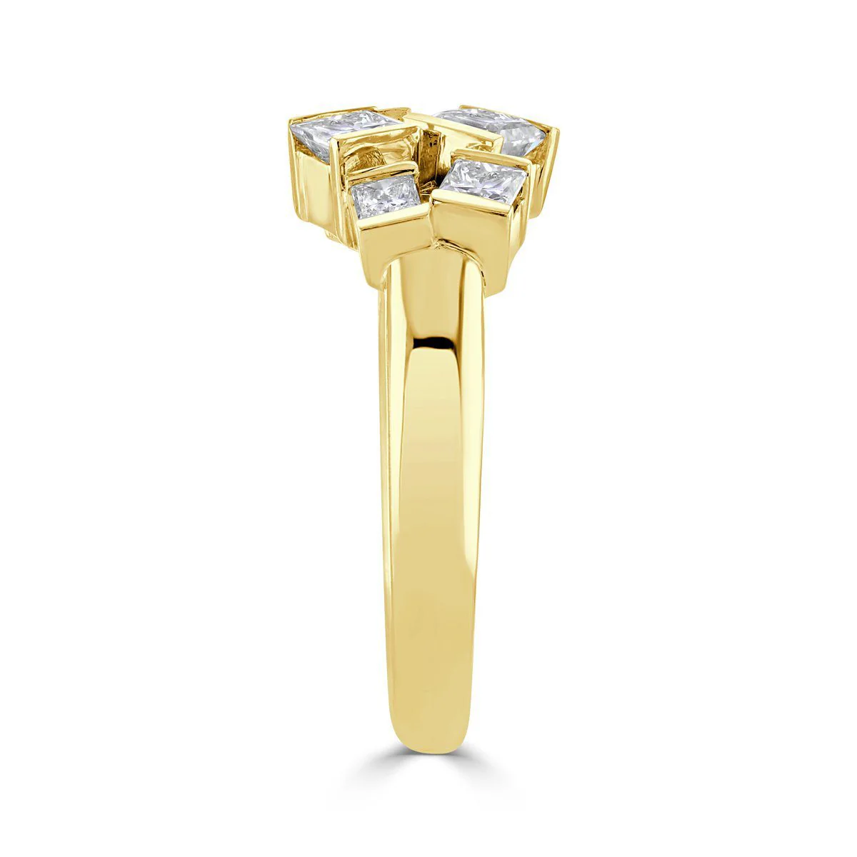 Hopscotch Yellow Gold Diamond Ring - Image 4