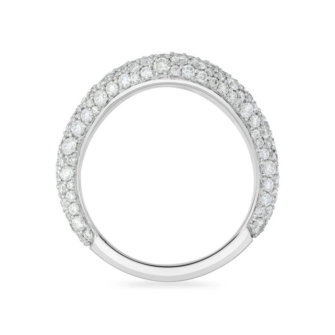 Making Waves Platinum Round Brilliant Cut Diamond Ring - Image 3