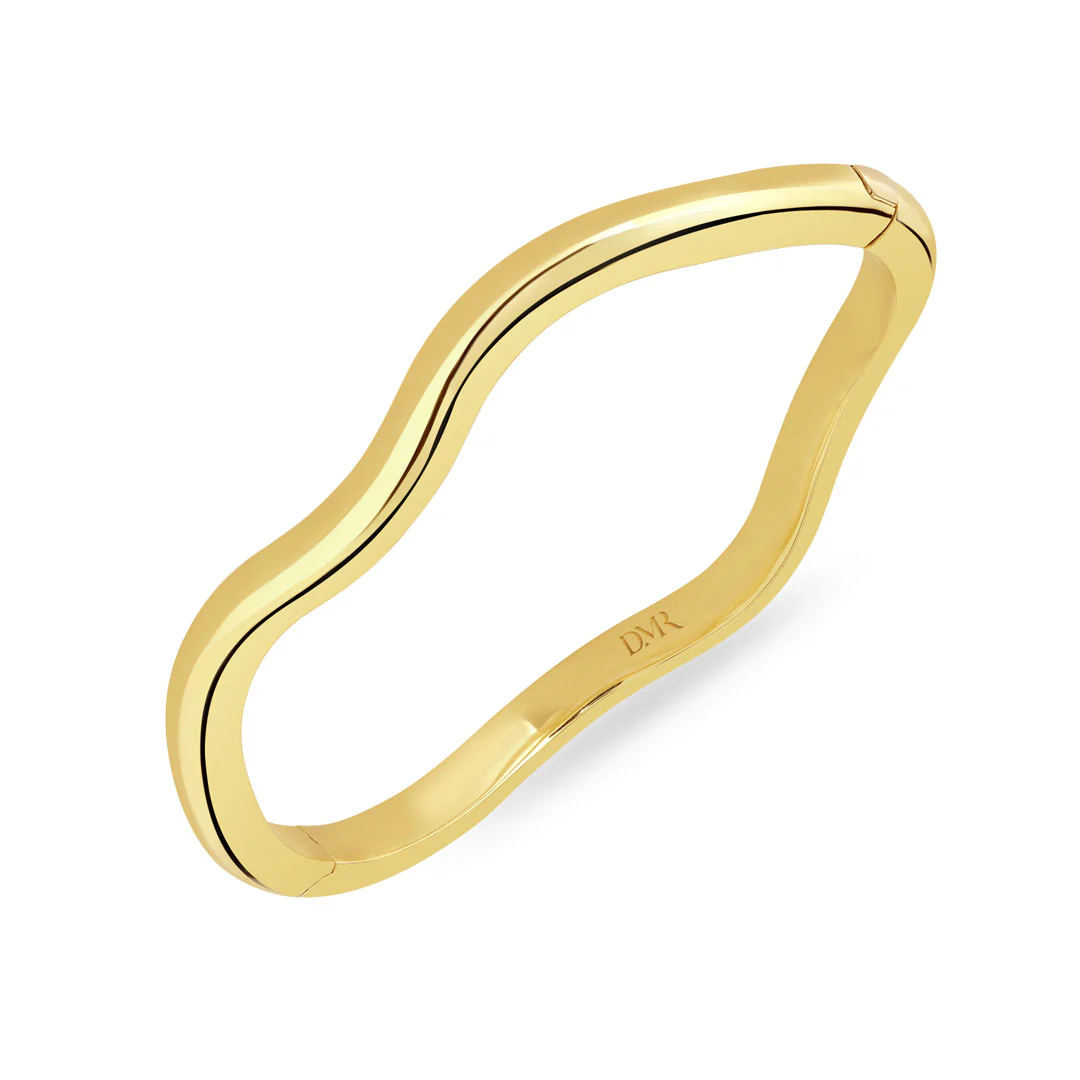 Making Waves Yellow Gold Bangle - Image 3