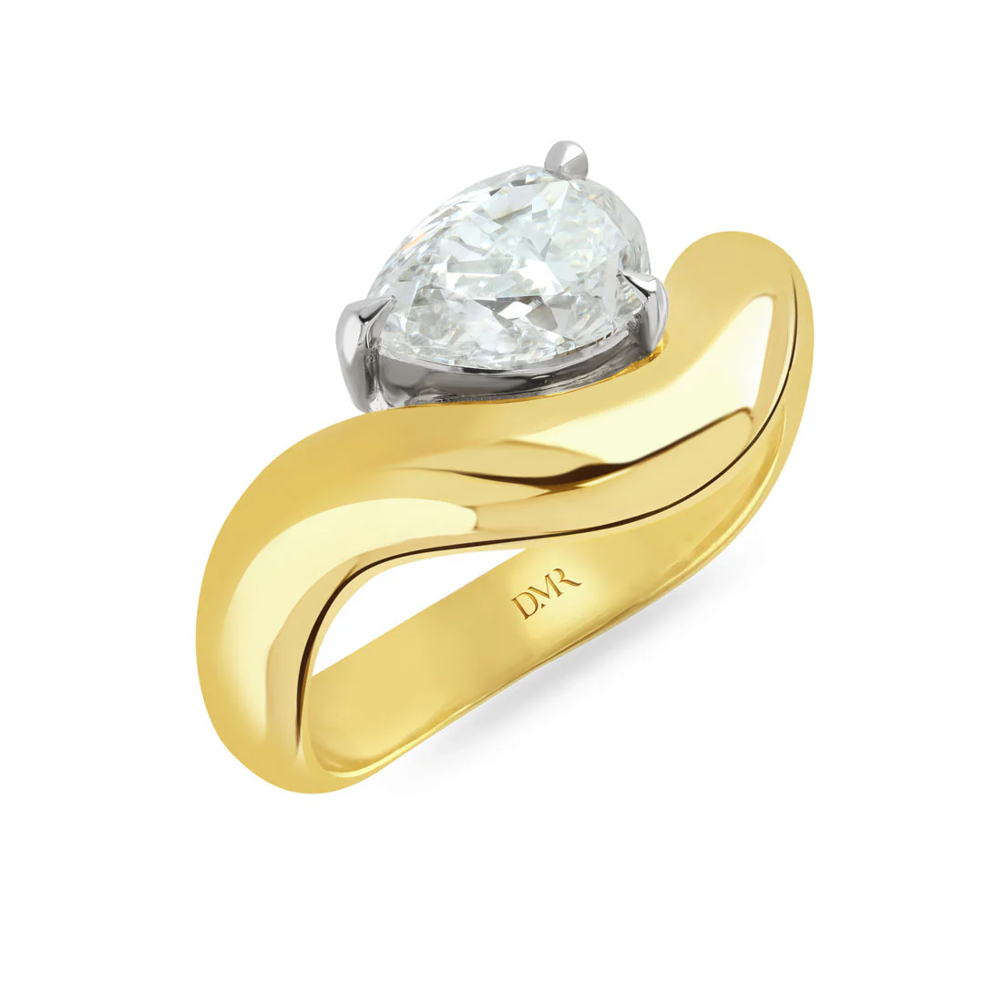 Making Waves Yellow Gold Diamond Ring - Image 3