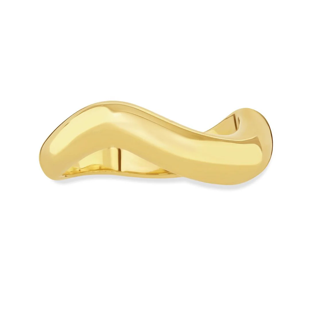 Making Waves Yellow Gold Stacking Ring