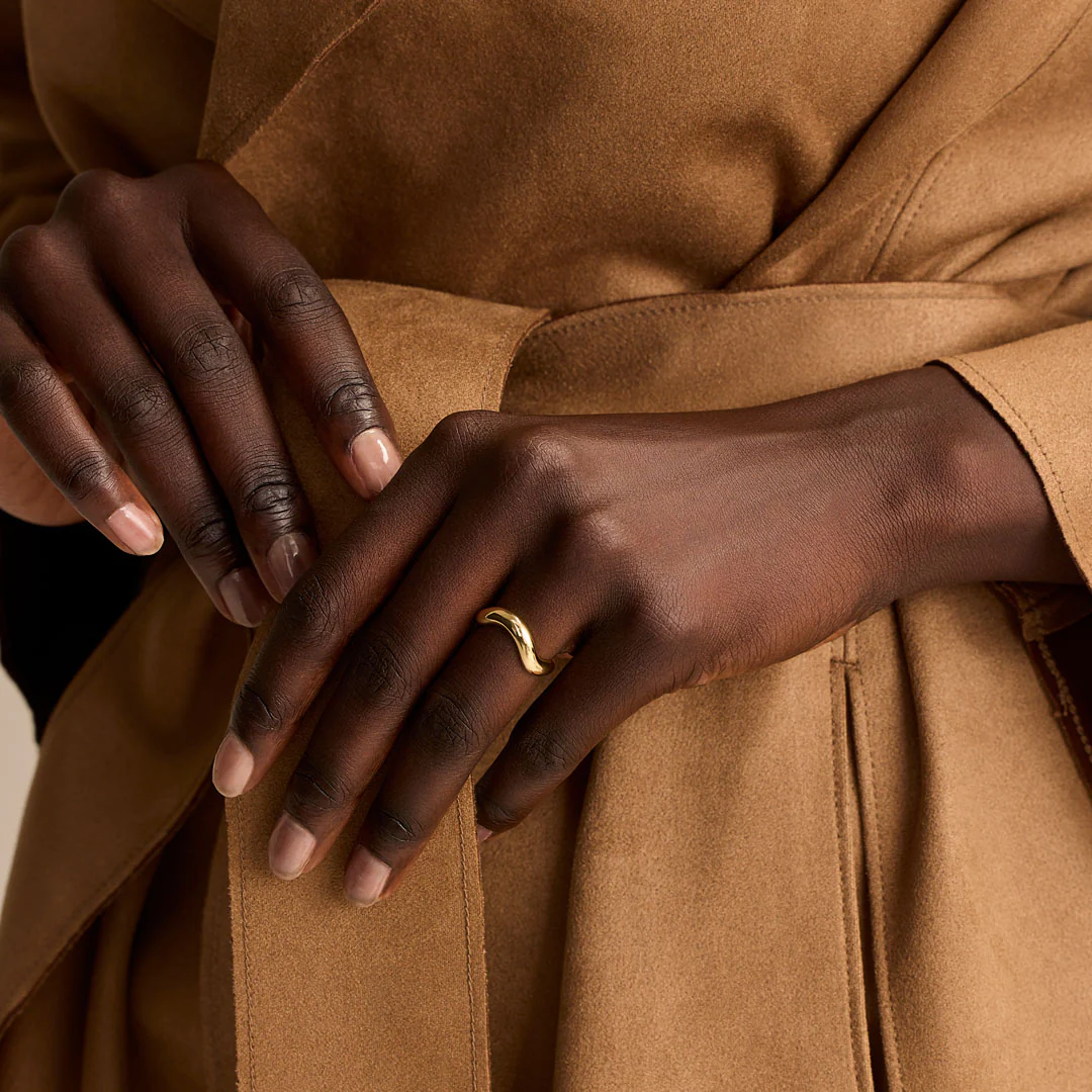 Making Waves Yellow Gold Stacking Ring - Image 2