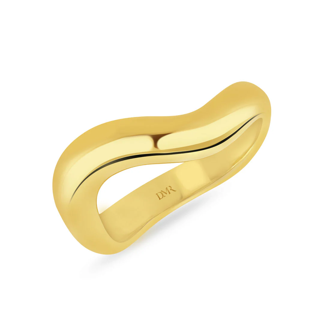 Making Waves Yellow Gold Stacking Ring - Image 3