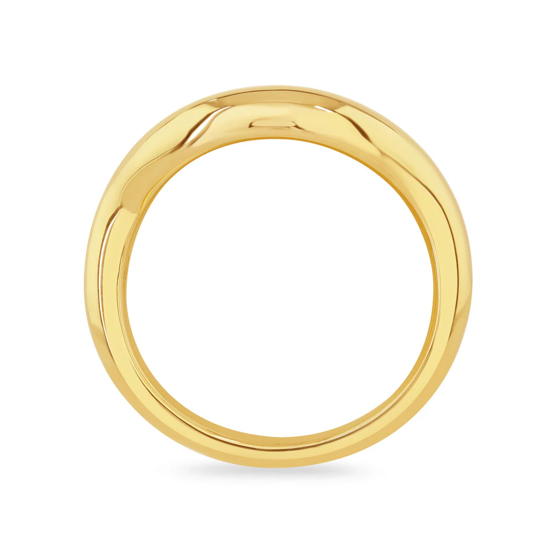 Making Waves Yellow Gold Stacking Ring - Image 4