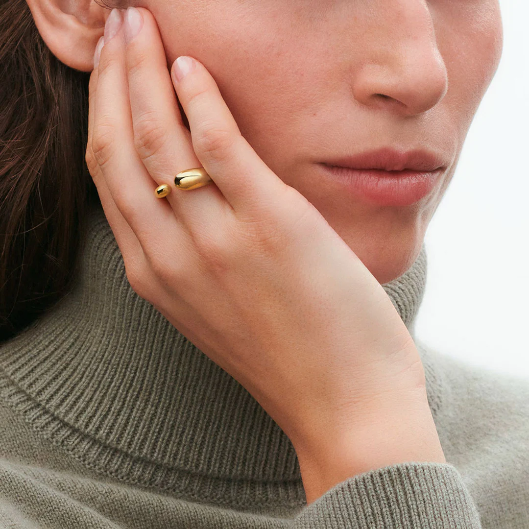 Mercy Yellow Gold Small Ring - Image 2
