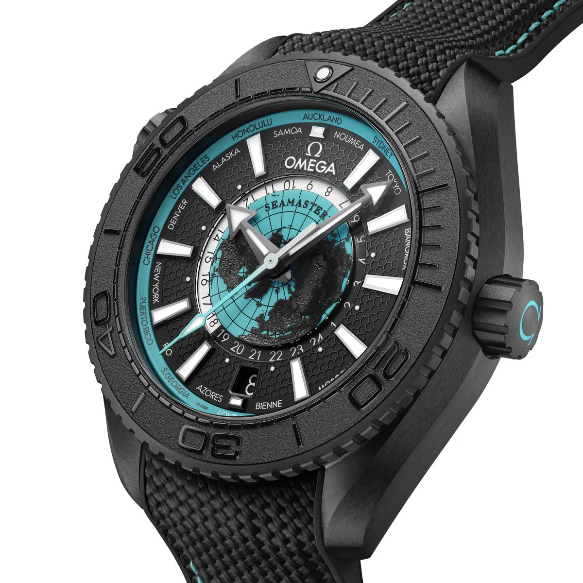 OMEGA Seamaster Planet Ocean Worldtimer 45.5mm Watch - Image 3
