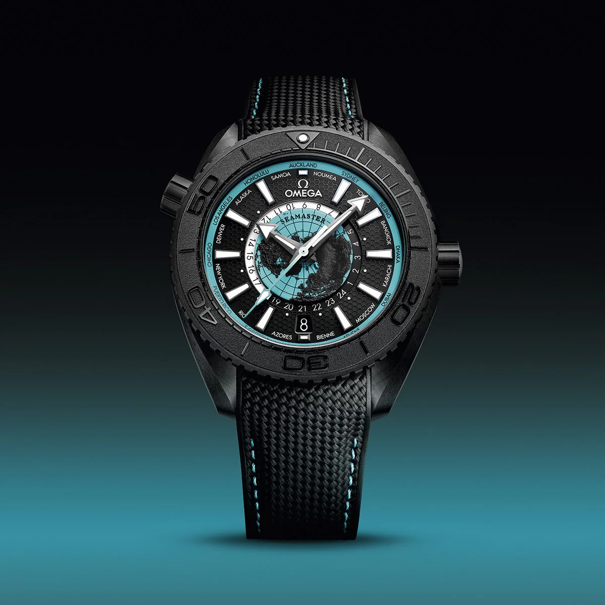 OMEGA Seamaster Planet Ocean Worldtimer 45.5mm Watch - Image 4