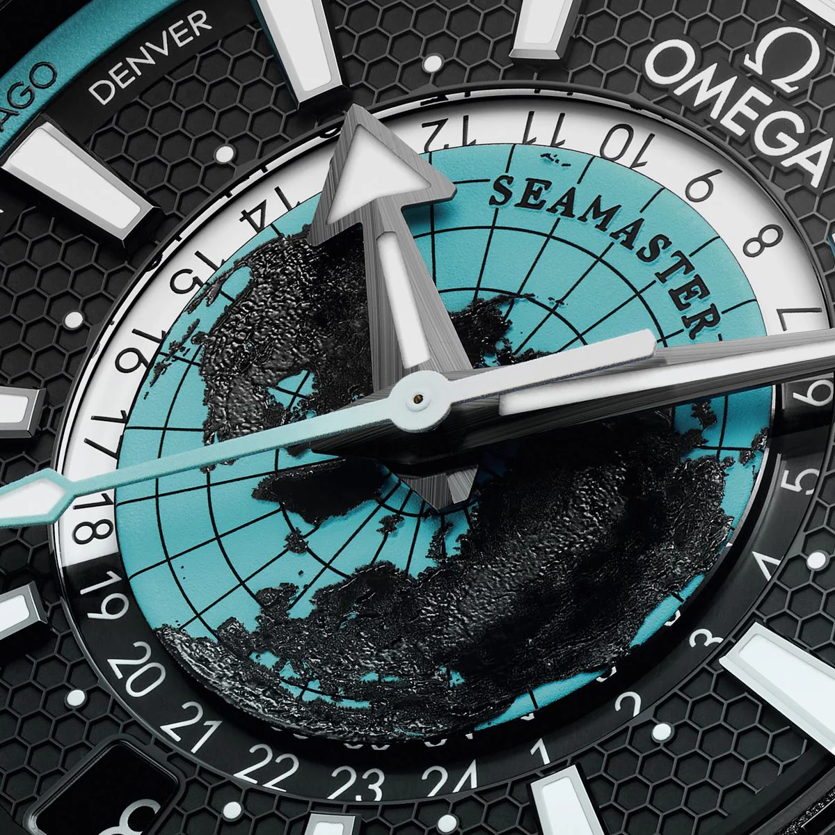 OMEGA Seamaster Planet Ocean Worldtimer 45.5mm Watch - Image 6