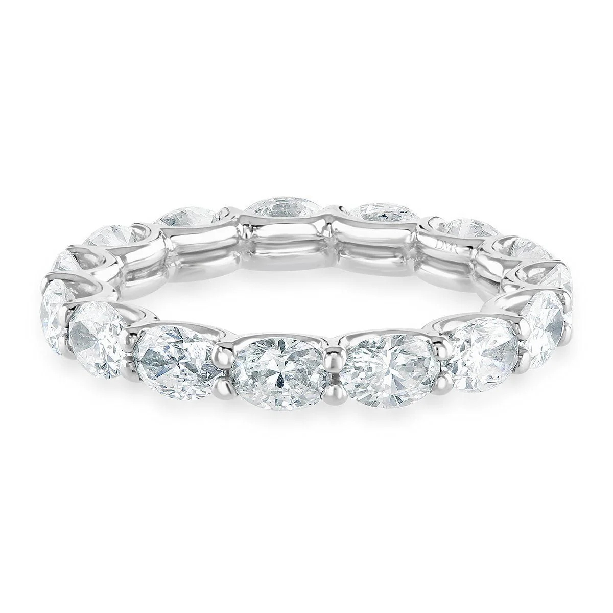 Oval Cut Platinum Diamond Full Eternity Ring