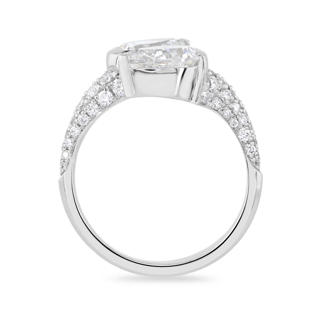 Pearfection Platinum Diamond Ring - Image 2