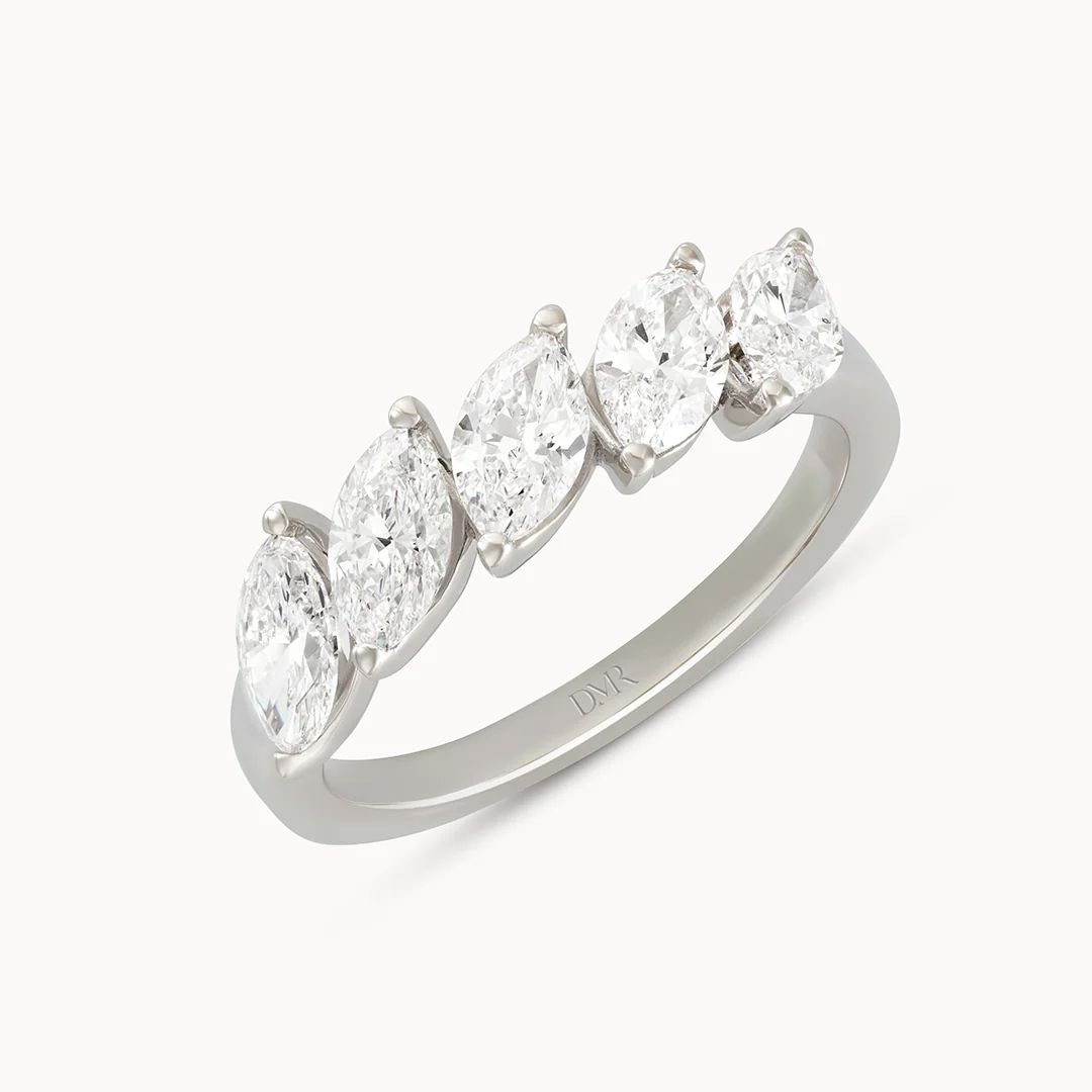 Carat Collection Platinum Marquise Diamond Eternity Ring - Image 3