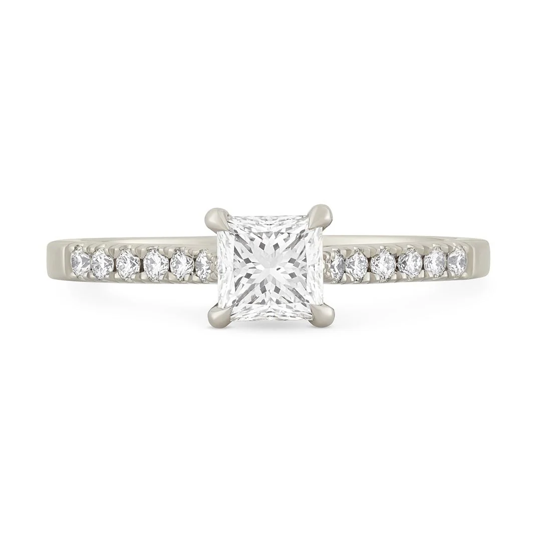 Platinum Princess Cut Diamond Ring