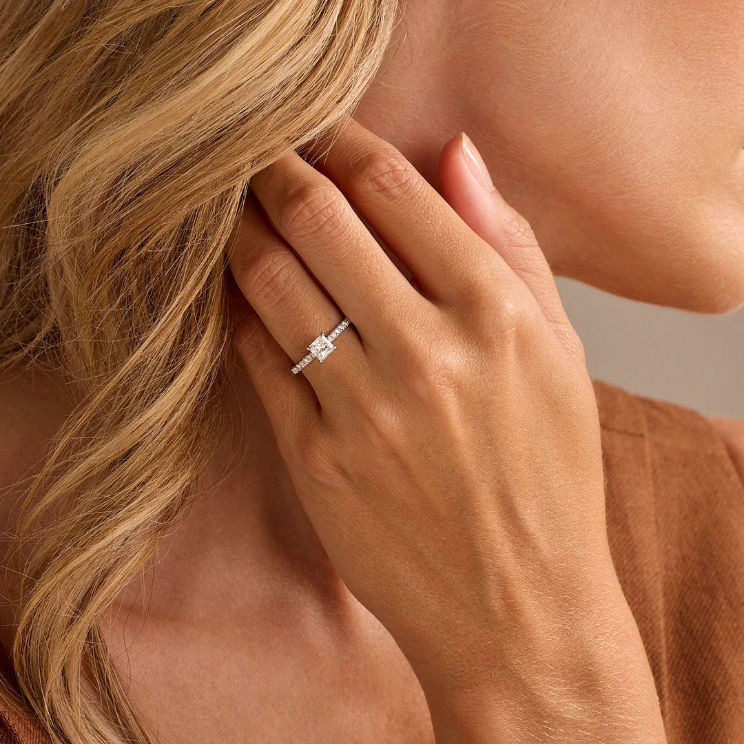 Platinum Princess Cut Diamond Ring - Image 2