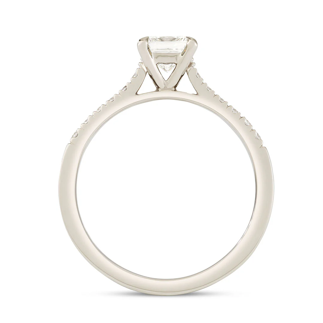Platinum Princess Cut Diamond Ring - Image 4