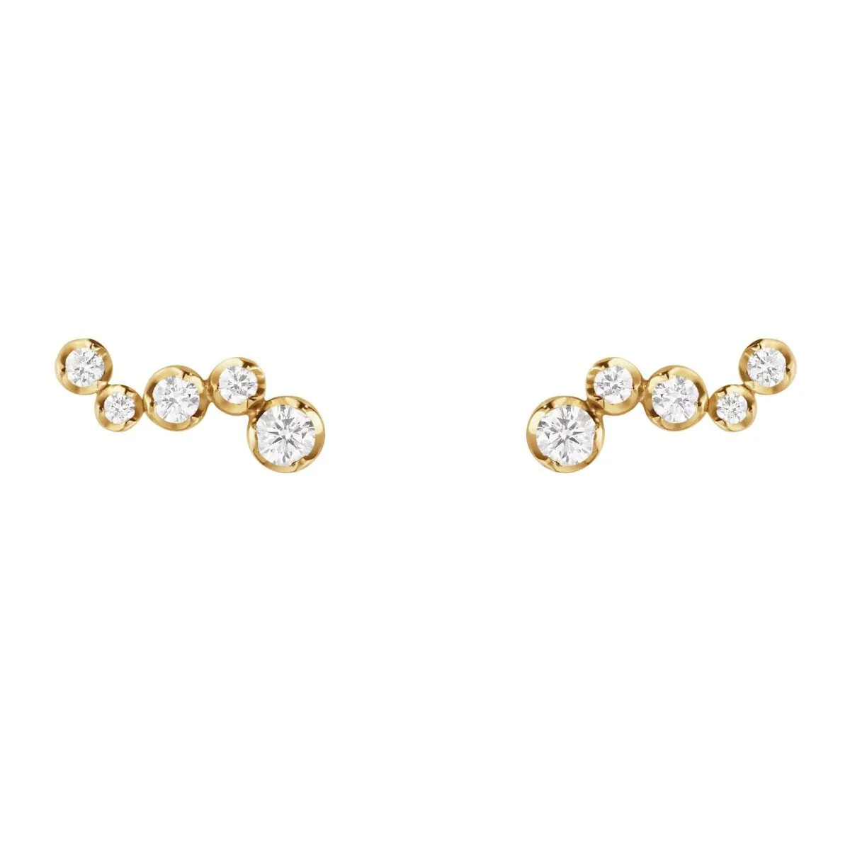 Signature Diamonds Yellow Gold Stud Earrings