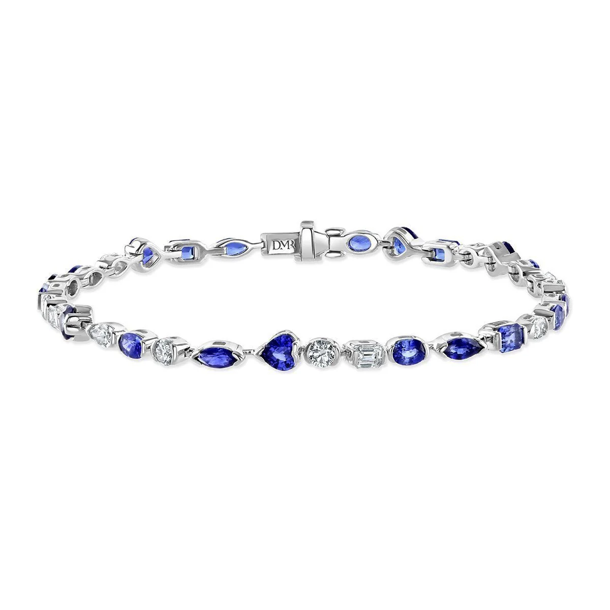 White Gold Sapphire &amp; Diamond Bracelet