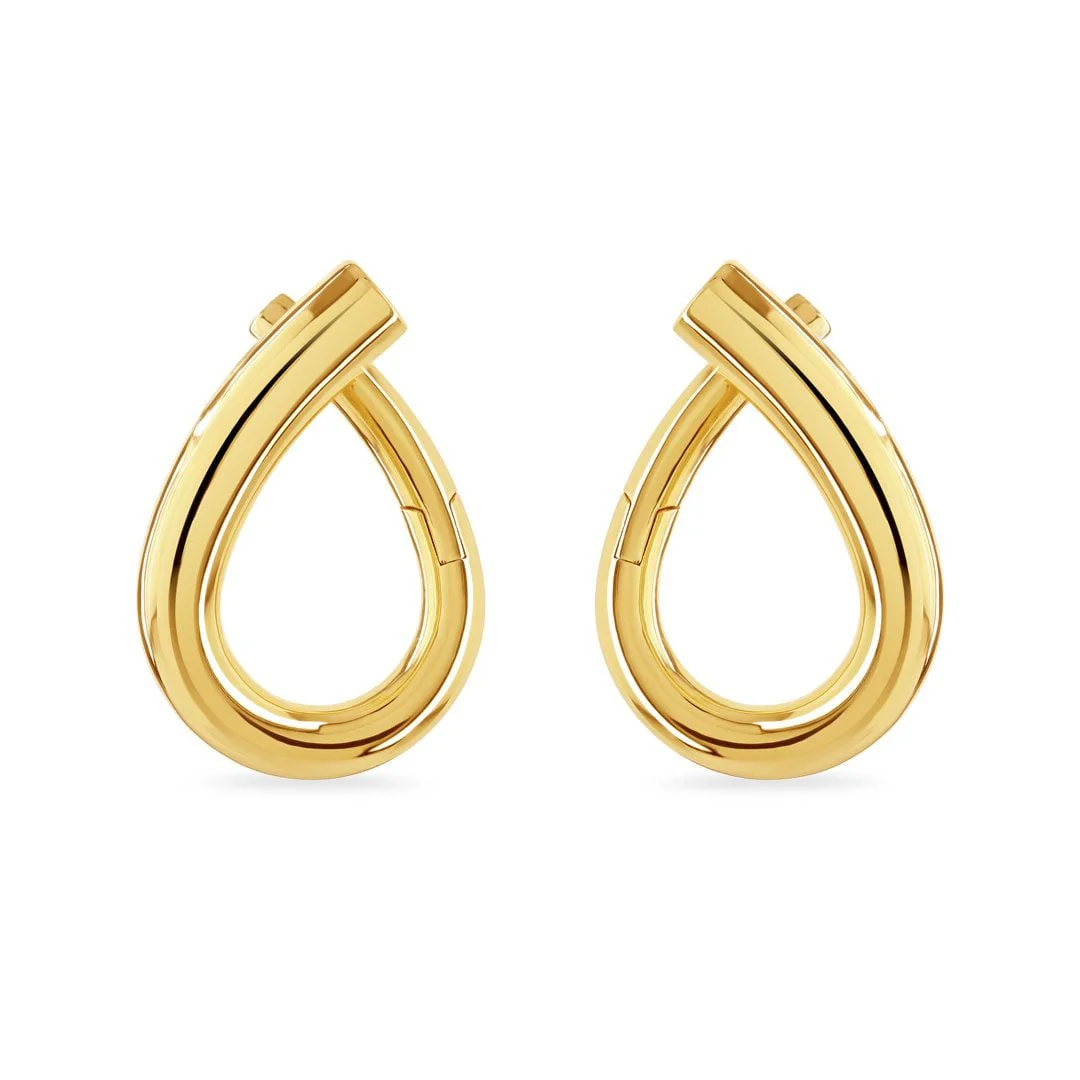 18ct Yellow Gold Hinged Hoop Earrings